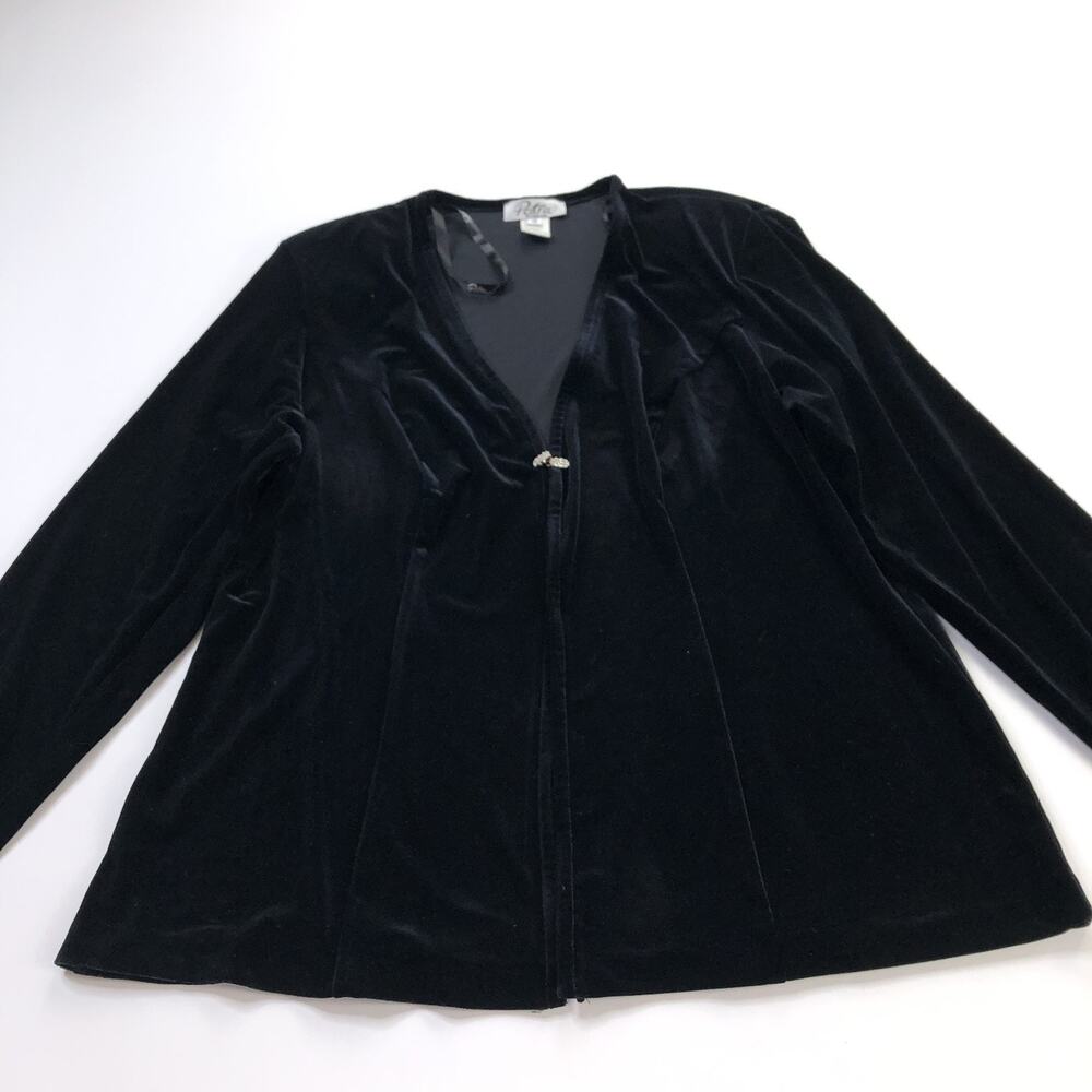 Patra VINTAGE VTG Plus 1X Opera Goth Velour Velvet Polyester Blend Clasp Jacket